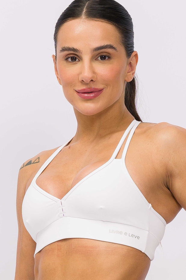 Top Alças Duplas com Bojo Branco