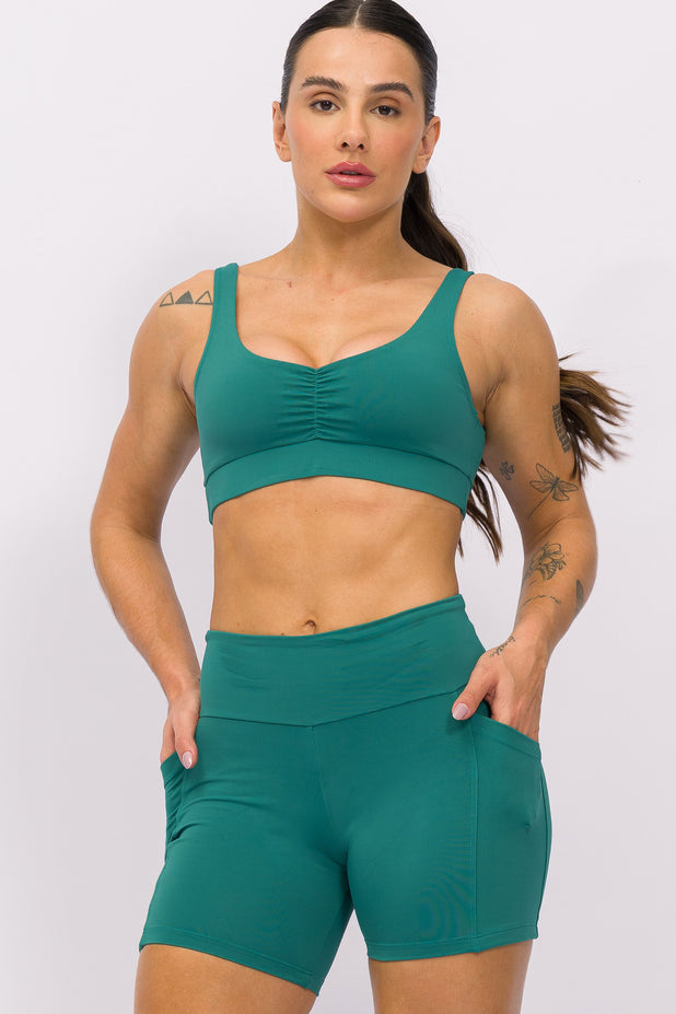 Bermuda Modeladora com Bolso Lateral Verde