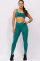 Legging Modeladora com Cós Transpassado Botanical