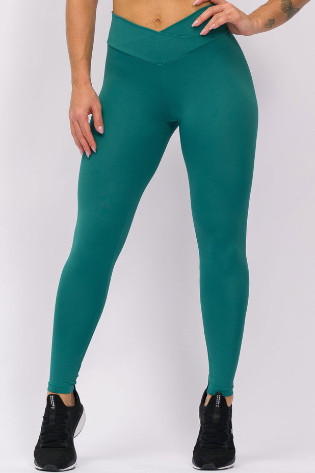 Legging Modeladora com Cós Transpassado Botanical