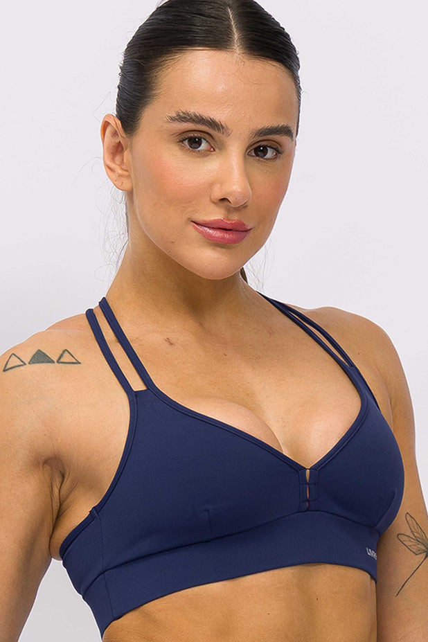 Top Alças Duplas com Bojo Marinho