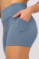 Short com Bolso Texturizado China Blue