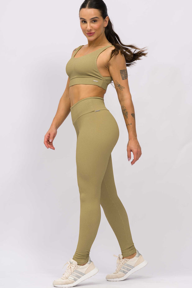 Legging de Poliamida Texturizada Verde