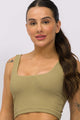 Cropped Regata Texturizado Bege