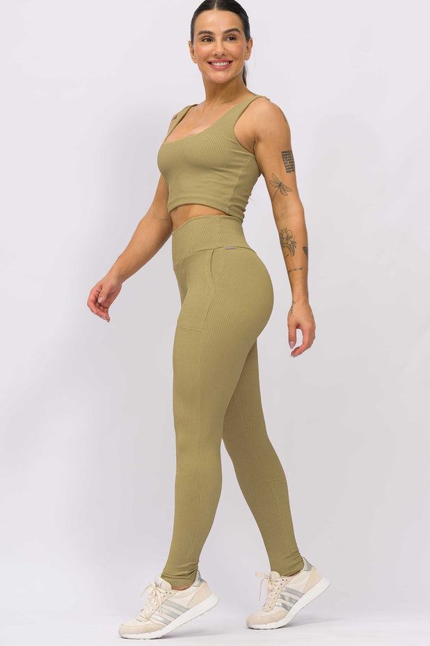 Cropped Regata Texturizado Bege
