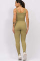 Legging com Bolsos na Frente Textura Bege