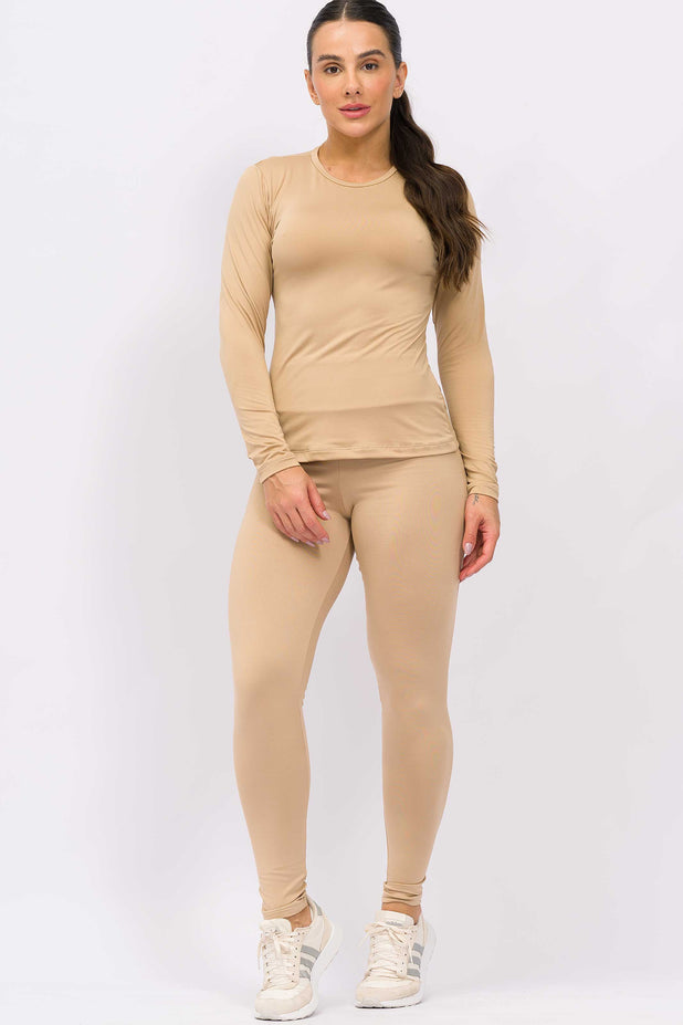 Blusa Térmica Manga Longa Bege