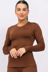 Blusa Térmica Manga Longa Marrom