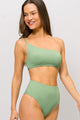 Biquíni Ombro Só com Calcinha Hot Pants Alecrim