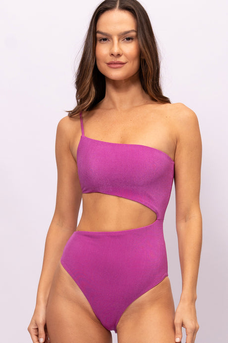 Body Ombro Só Alcinha com Recorte Rosa