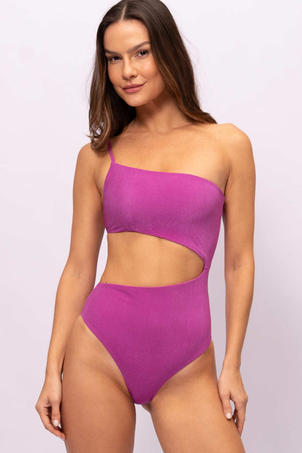 Body Ombro Só Alcinha com Recorte Rosa