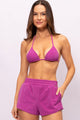 Short de Praia Texturizado Rosa