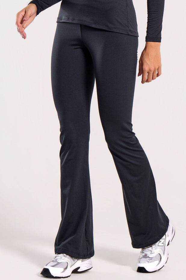 Calça Flare Térmica Preta