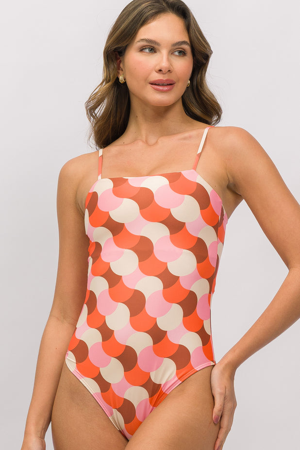 Maiô Decote Quadrado Alcinha Retrô