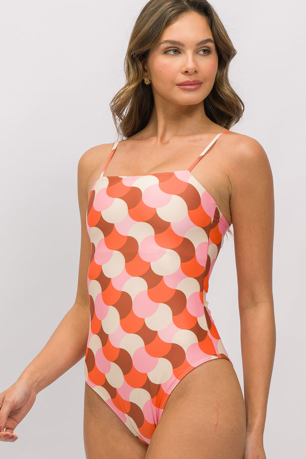 Maiô Decote Quadrado Alcinha Retrô