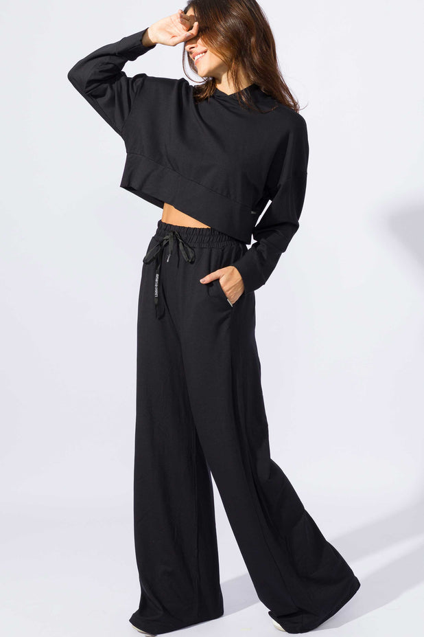 Calça Comfort com Bolso Preta