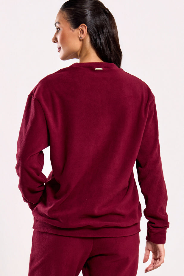 Casaco Térmico de Fleece Vinho
