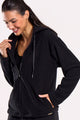 Casaco Térmico de Fleece com Zíper Preto
