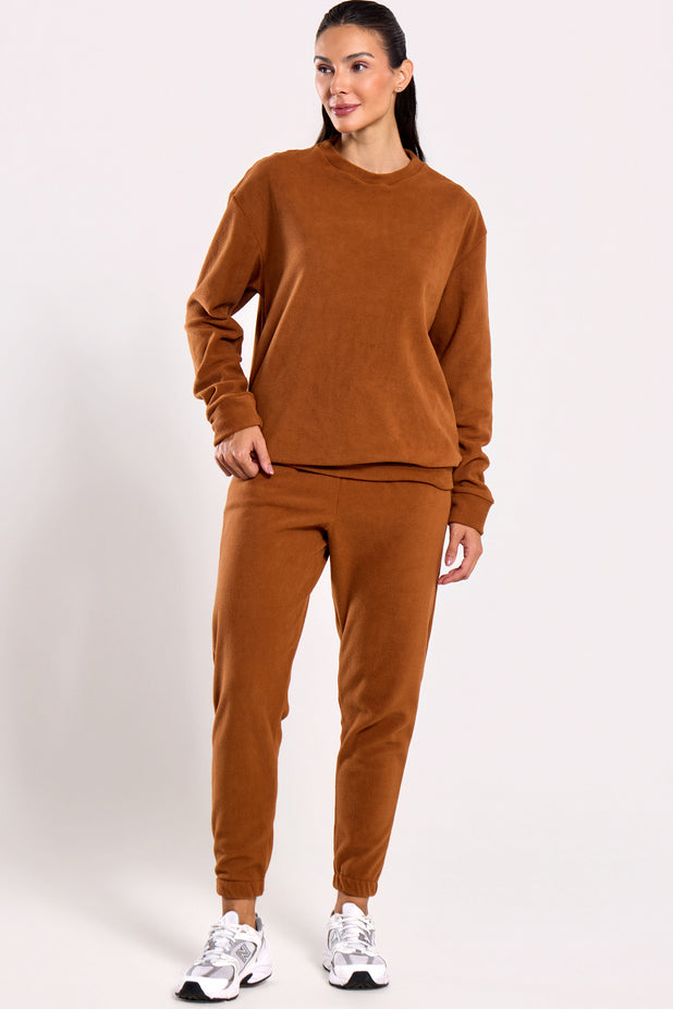 Conjunto Térmico de Fleece Marrom