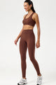 Conjunto Top e Legging Cós em V Marrom