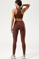 Conjunto Top e Legging Cós em V Marrom