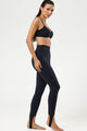 Conjunto Fitness Top Franzido e Calça Pezinho Preto