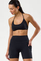 Conjunto Top e Bermuda Cós em V Preto