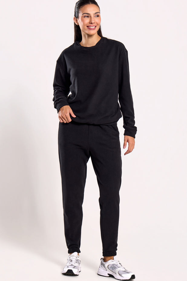 Conjunto Térmico de Fleece Preto