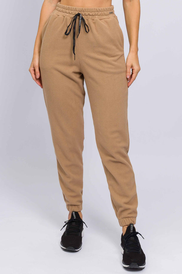 Calça de Fleece Bege