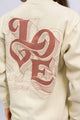 Casaco de Moletom Love Bege