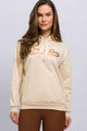 Casaco de Moletom com Capuz Free Spirit Bege