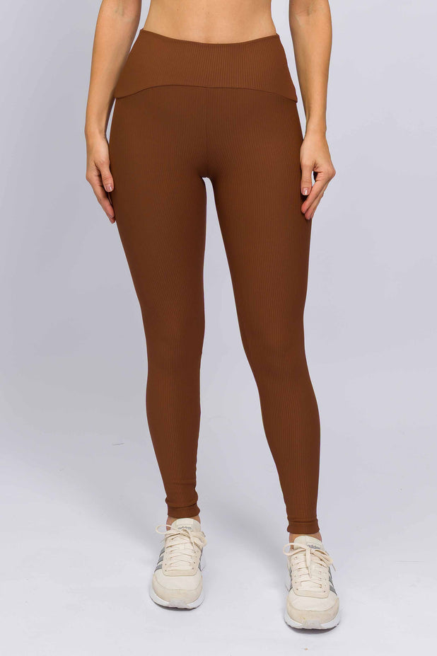 Legging Confort Fit Canelada Marrom