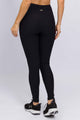 Legging de Poliamida Canelada Preta