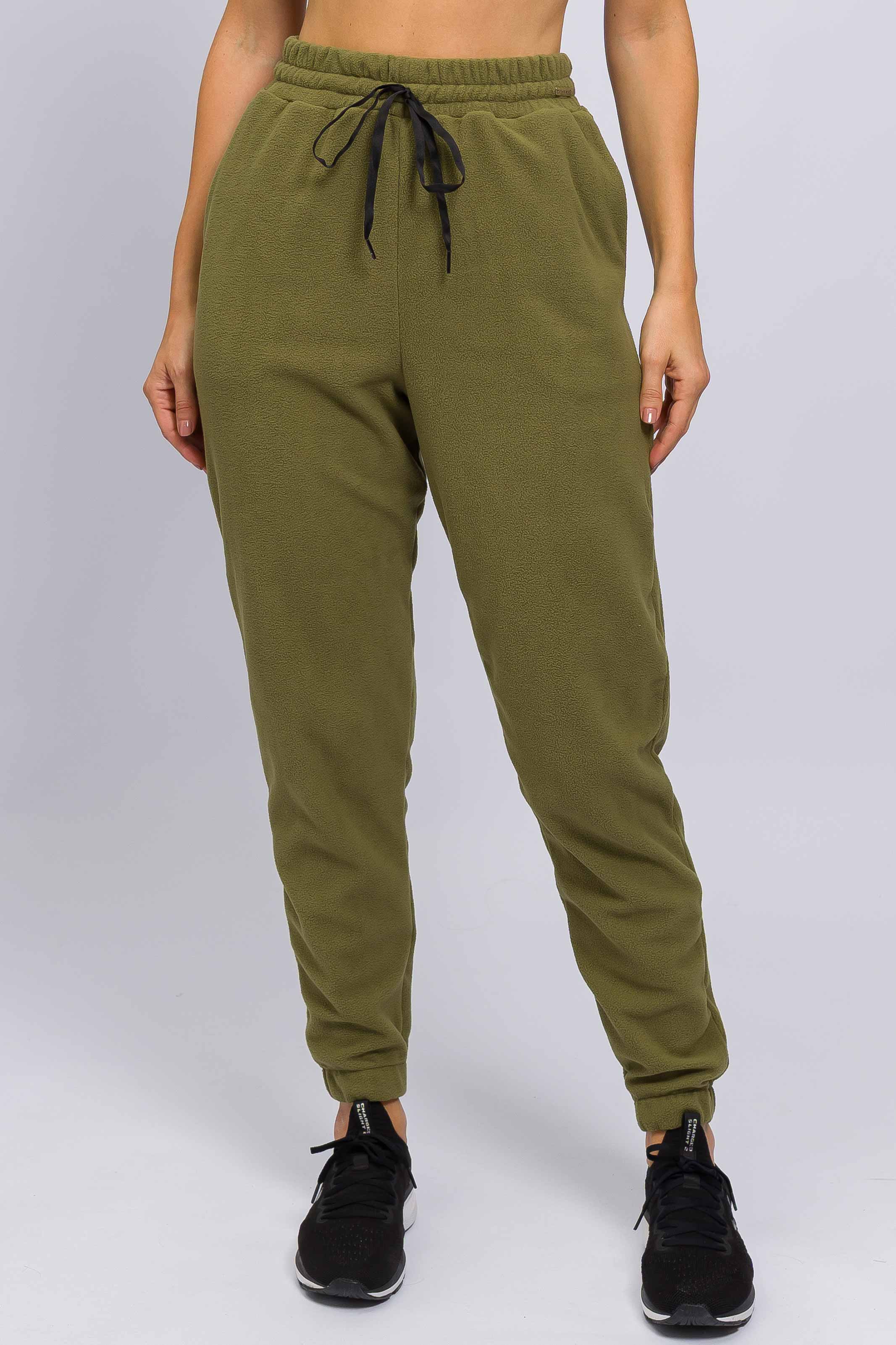 Calça Térmica de Fleece Verde