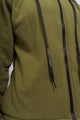 Casaco de Fleece com Zíper Verde