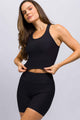 Cropped Regata Canelada Preta