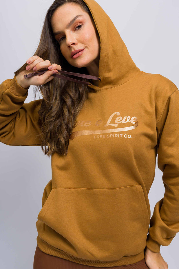 Casaco de Moletom com Capuz Free Spirit Cáqui