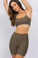 Conjunto com Bermuda Canelada Avelã