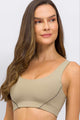 Top Regata com Bojo e Detalhe Bege