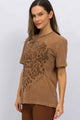 T-Shirt Marrom Onça Cáqui