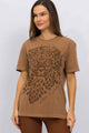 T-Shirt Marrom Onça Cáqui