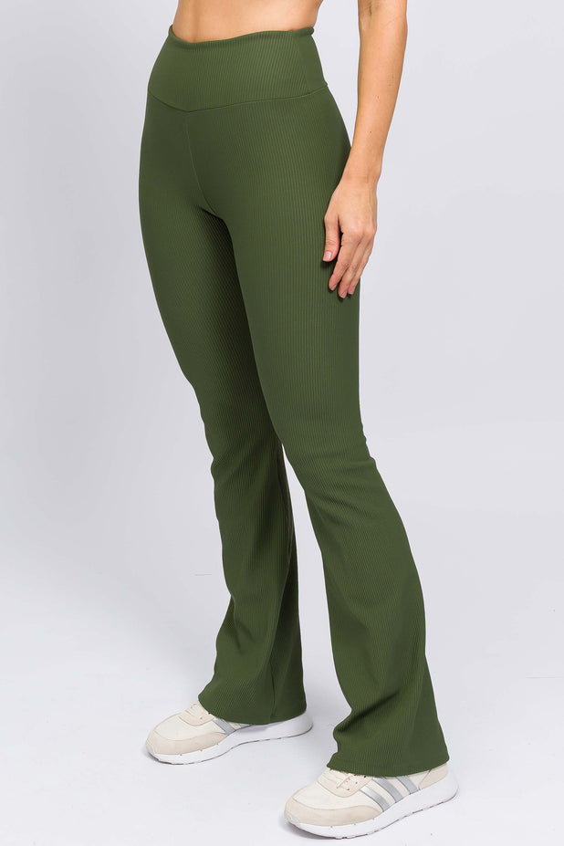 Flare Canelada Tecido Calça Flare Calça Flare Em Malha Canelada