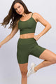 Conjunto com Bermuda Canelada Verde