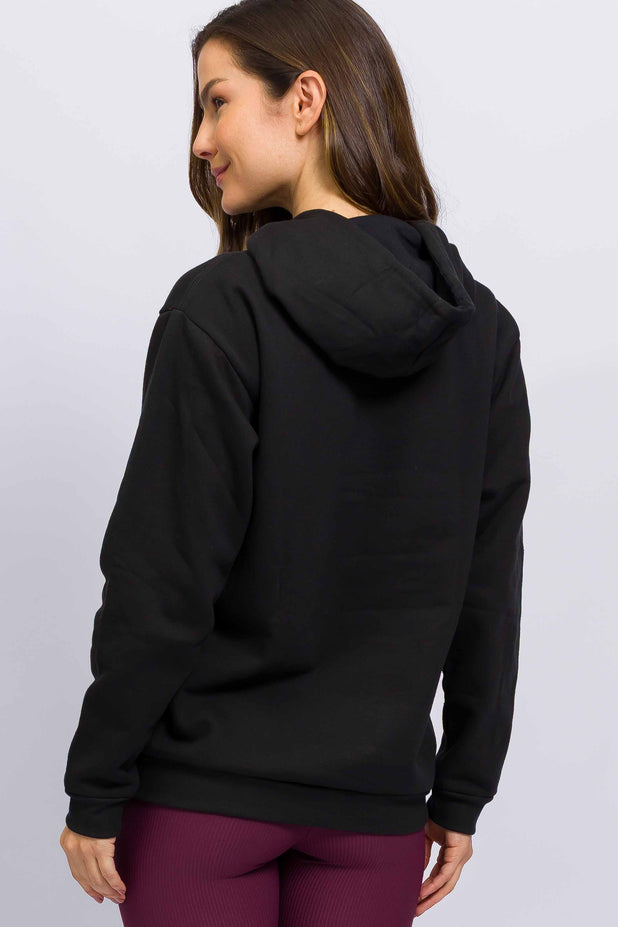Casaco de Moletom com Capuz Free Spirit Preto
