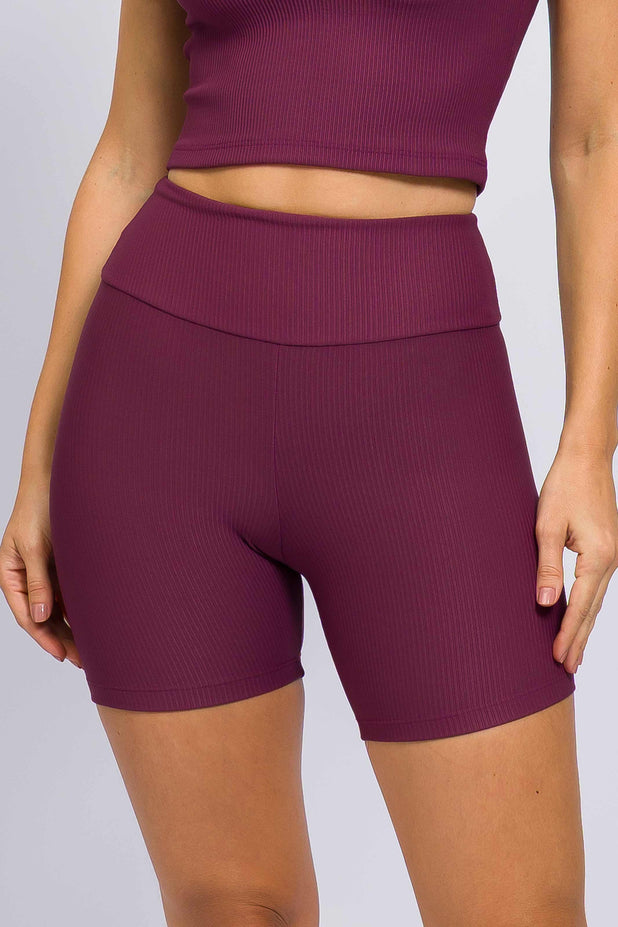 Bermuda Meia Coxa Canelada Roxo