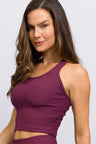 Cropped Regata Canelada Roxo