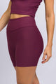 Bermuda Meia Coxa Canelada Roxo