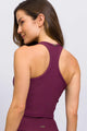 Cropped Regata Canelada Roxo