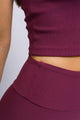 Conjunto com Bermuda Canelada Roxa