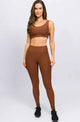 Legging Básica Canelada Marrom